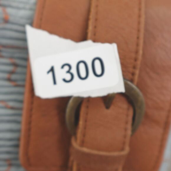 Mo &‎ Co Bag Purse Carry On Weekender Suede Leather Gray Blue Mixed Media Boho - Picture 16 of 16